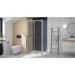 Porte de douche pliante SUPRA III S Kinedo avec profilé blanc - PA1560BTN photo du produit Secondaire 4 S