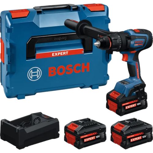 Perceuses-visseuses &agrave; percussion EXSB18V-150 + 2 batteries 8 Ah + 1 batterie 5,5 Ah + chargeur GAL + L-BOXX BOSCH EXPERT 06019R3202 photo du produit