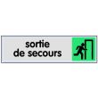 Plaquette de porte ''Sortie de secours'' plexiglas 170x45mm - NOVAP - 4033624 pas cher