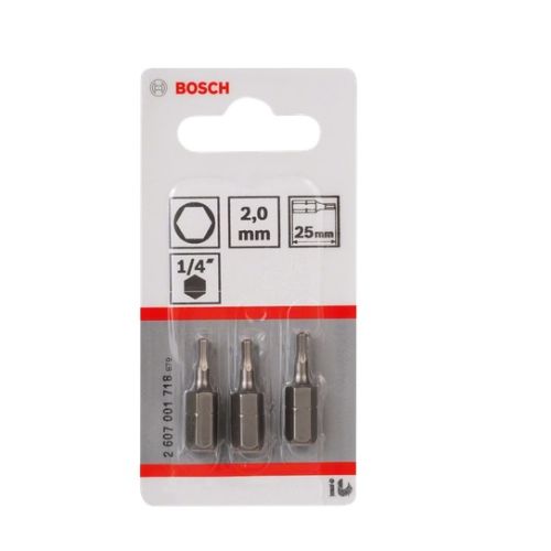 Paquet de 3 embouts de vissage HEX 2 25 mm BOSCH 2607001718 photo du produit Secondaire 1 L