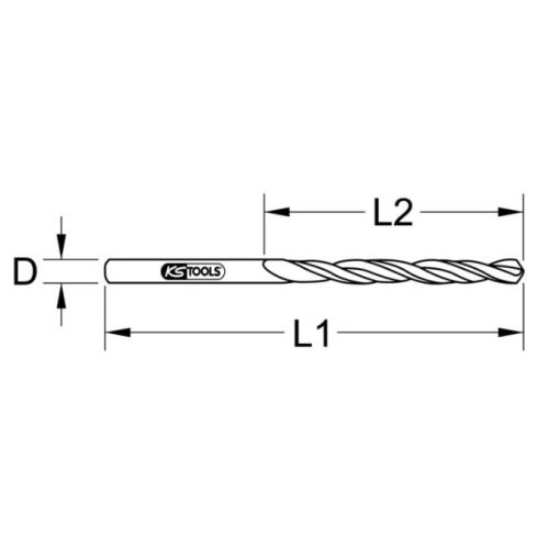 Lot de 10 forets HSS laminés en métal D 1,1 mm KS TOOLS 330.1011 photo du produit Secondaire 1 L