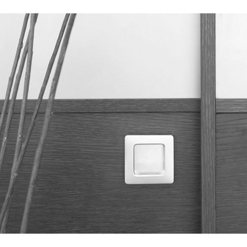 Poign&eacute;e cuvette Stylus 50x50mm chrom&eacute; mate - ESTAMP - 3560800 pas cher Secondaire 1 L