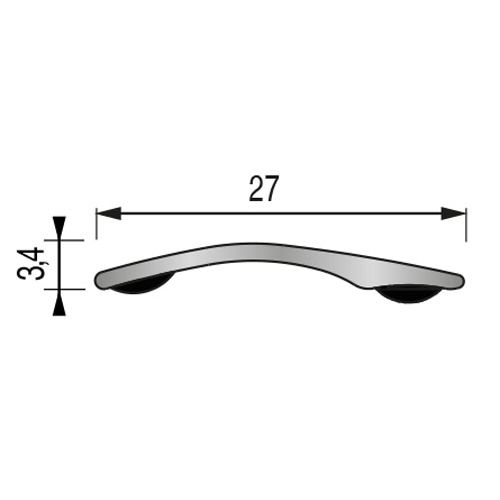 Seuil adhésif 27 mm aluminium anodisé naturel 0,9 m pour sol souple DINAC 643220D pas cher Secondaire 1 L