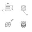 Embout douille ronde diamètre 25 mm taraudée M10 FORTAPS 35-25/3 M10 photo du produit Secondaire 1 S