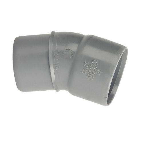 Coude PVC mâle-femelle 22-30° D40 WAVIN 3025730 photo du produit