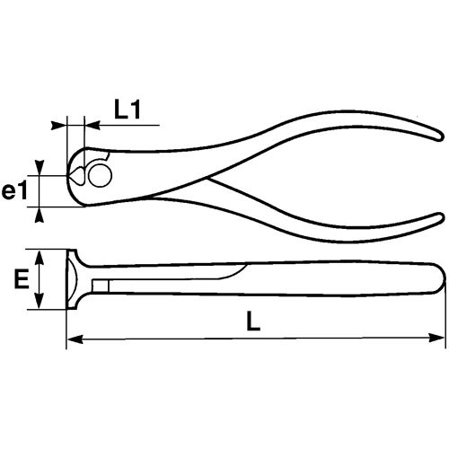 Pince coupante en bout chromée polie avec ressort d'ouverture - SAM OUTILLAGE - 230-R16G pas cher Secondaire 1 L