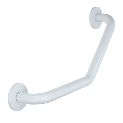 Barre d’appui en acier inoxydable recouvert d’epoxy coudée 135° 265x265mm 2 zones de fixation - GARIS - B-INOX-BR50 pas cher