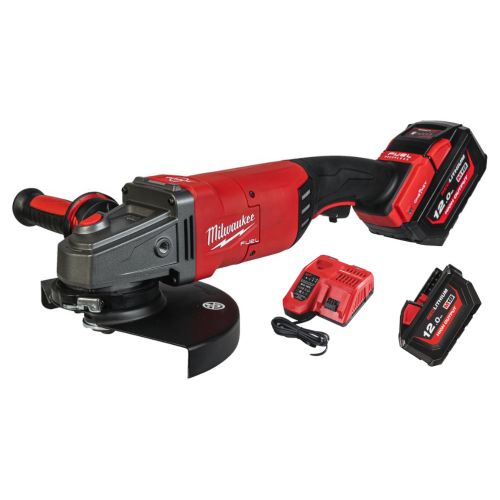 Meuleuse d'angle 18 V FUEL M18 ONEFLAG230XPDB-122C + 2 batteries 12 Ah + chargeur + coffret de transport MILWAUKEE 4933478783 photo du produit