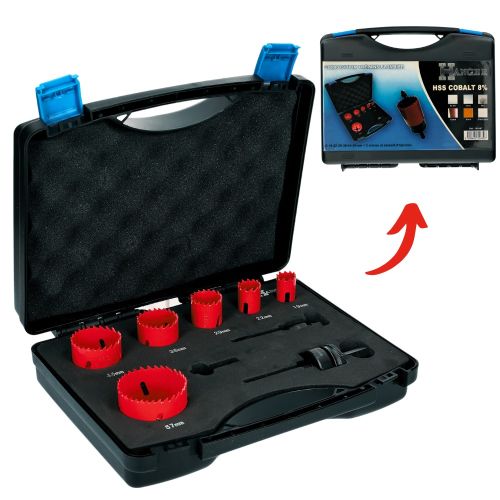 Coffret de 6 trépans HSS bi-métal spécial plombier 19 à 57 mm HANGER 150497 photo du produit Secondaire 2 L
