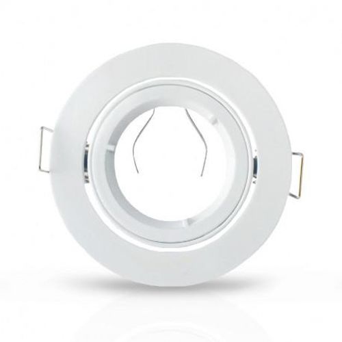 Support plafond rond 1/4 de tour orientable D 95 mm blanc MIIDEX LIGHTING 7711 photo du produit