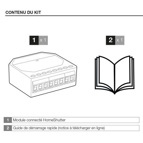 Module de contrôle pour volets roulants filaires wifi HomeShutter - AVIDSEN - 127046 pas cher Secondaire 5 L