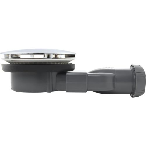 Bonde de douche slim pour receveurs extra-plats D 90 mm avec membrane et dôme en ABS gris WIRQUIN 30719686 photo du produit Secondaire 3 L
