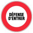 Panneau d'interdiction rond 300 mm ''Défense d'entrer'' NOVAP 4061160 photo du produit