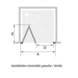 Porte pliante Kinedo SUPRA en verre transparent photo du produit Principale M