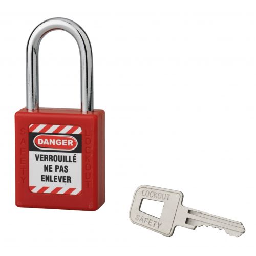 Cadenas de consignation anse acier 40 mm rouge FTH THIRARD 00091260 photo du produit