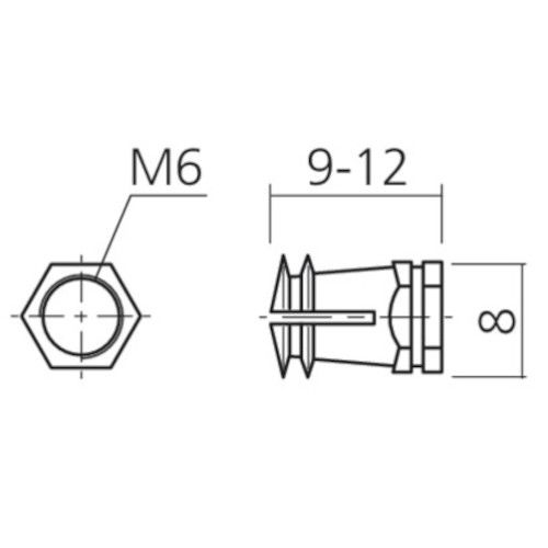 Ecrou à expansion M6 - LMC - ECR612 pas cher Secondaire 1 L