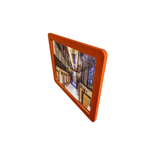 Miroir sanitaire plat 490x710mm orange - SOCOMIX - MP 75-LUX ORANGE pas cher Secondaire 4 L