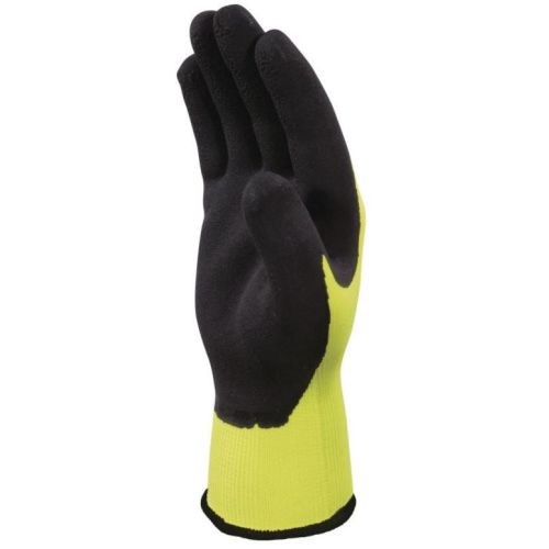 Gants anti-coupure tricoté polyester enduit mousse de latex APOLLON VV733 jaune fluo/noir T9 DELTA PLUS VV73309 photo du produit Secondaire 1 L