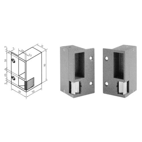 Gâche 90mm pour serrure horizontale - BEUGNOT - BE25050000 pas cher