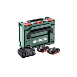 Set de base 2 batteries 18V 4Ah LIHD + chargeur rapide + coffret METABOX - METABO - 685130000 pas cher Principale M