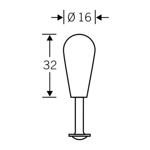 Bouton de meuble tige filetée alu - FSB - 3642-01 pas cher Secondaire 1 L