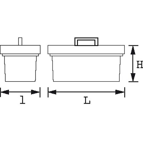 Boîte à outils métallique 1 case et 1 plateau vide - SAM OUTILLAGE - SAM-550-PBV pas cher Secondaire 1 L