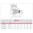 Robinet de radiateur équerre 1/2 D18 - GIACOMINI - R431X034 pas cher Secondaire 1 S