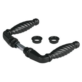 Béquille Locinox torsadée pour serrure de portail carré 8 mm zamak noir - P00003018 photo du produit Principale M