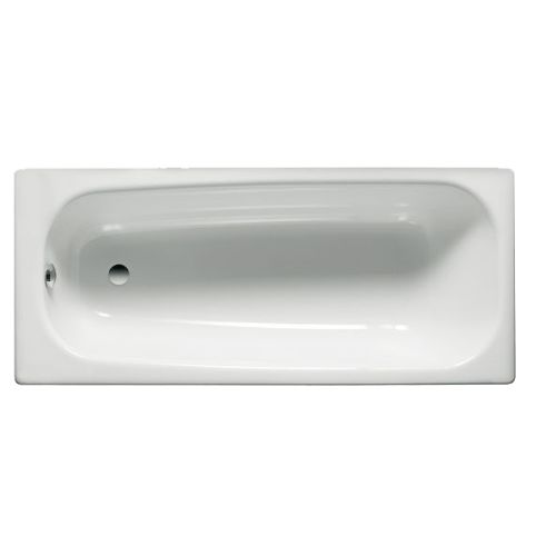 Baignoire avec pieds CONTESA 160x70cm percée 2 trous avec pieds en acier blanc - ROCA - A235997000 pas cher