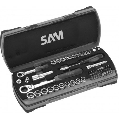 Coffret cliquets et douilles traversantes 2 outils en 1 - SAM OUTILLAGE - CP-61N pas cher Principale L