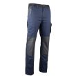 Pantalon de travail HERCULE multipoches bleu foncé/gris foncé T44 - LMA LEBEURRE - 1822-T44 pas cher