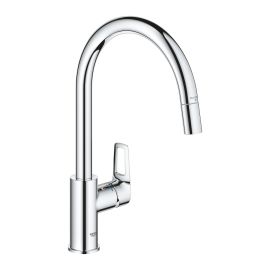 Mitigeur évier BAULOOP Grohe bec haut avec douchette extractible - 30543000 photo du produit Principale M
