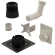 Kit 2 en 1 CHEMILUX B22p-B23p simple paroi D80 noir entrée plafond et mural - UBBINK - 184448 pas cher