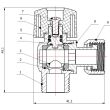 Robinet de chasse équerre 3/8'' 1/4 de tour chromé GARIS RéfFour=B01-RWC-EQBS photo du produit Secondaire 3 S