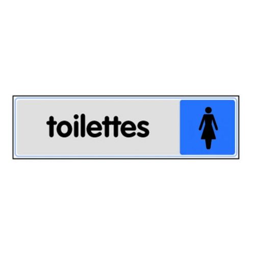 Plaque toilettes femmes en plexi couleur 170 x 45 mm NOVAP 4036496 photo du produit Principale L