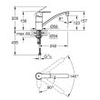 Mitigeur d'évier EUROSTYLE COSMOPOLITAN bec bas monocommande  - GROHE - 32230-002 pas cher Secondaire 1 S