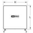 Cadre de protection pour bâche de soudeur 1780 mm KS TOOLS 985.7026 photo du produit Secondaire 2 S