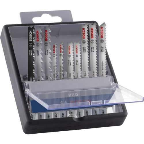 Coffret 10 lames de scie sauteuse Pro Clean bois BOSCH 2607011941 photo du produit