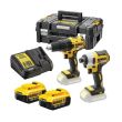 Pack de 2 outils sans fil Dewalt 18 V + 2 batteries 4.0 Ah Li-ion XR + chargeur + T-STAK photo du produit Secondaire 2 S