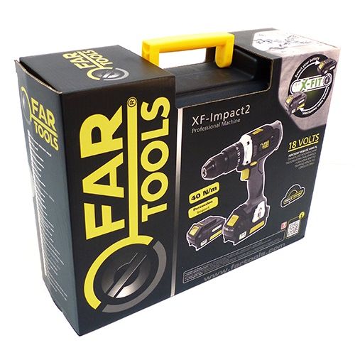 Perceuse-visseuse à percussion 18 V X-FIT XF-IMPACT 2 + 2 batteries 3 Ah Li-ion + chargeur + coffret FARTOOLS 216001 photo du produit Secondaire 7 L