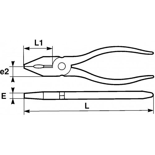 Pinces universelles PVC polies vernies 185mm - SAM OUTILLAGE - 204-18P pas cher Secondaire 1 L