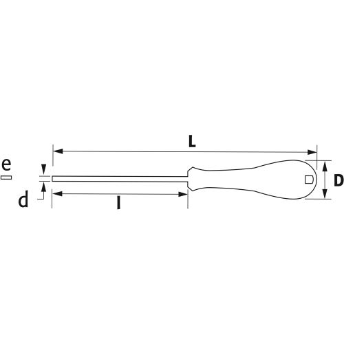 Tournevis TRADITION fente électricien à lame ronde 3,5x75mm - SAM OUTILLAGE - TT-35E75 pas cher Secondaire 1 L