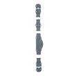 Crémone rustique RY59 série forte 16x8 appret gris/bouton Standard - JARDINIER MASSARD - J041162-1 pas cher