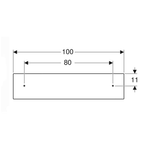 Dosseret trous amorc&eacute;s pour lavabo collectif PUBLICA blanc - GEBERIT - 700766000000 pas cher Secondaire 1 L