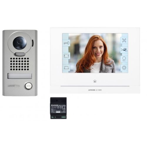 Interphone vidéo JOS1VW platine saillie avec moniteur écran 7'' et module Wi-Fi intégré - AIPHONE - 130413 pas cher Principale L