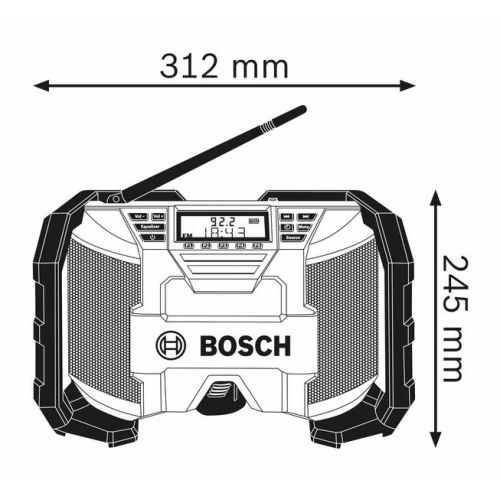 Radio GPB 12V-10 Professional 12 V (sans batterie ni chargeur) en boite carton - BOSCH - 0615990GM8 pas cher Secondaire 1 L