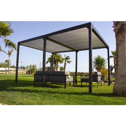 Pergola bioclimatique GAIA 3 x 4 m gris anthracite COULEURS DU MONDE GAIA1807 photo du produit Secondaire 2 L