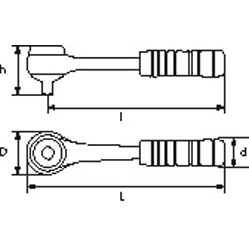 Cliquet 1/4'' à inversion centrale - SAM OUTILLAGE - R-150B pas cher Secondaire 1 L