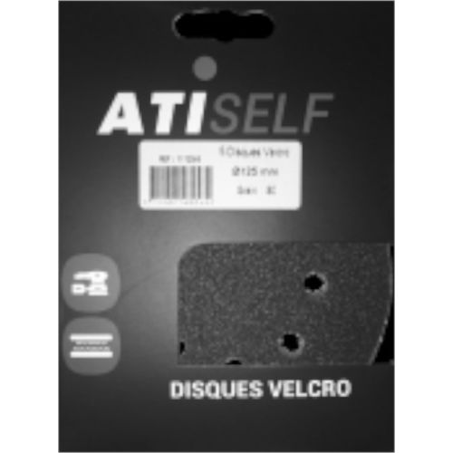 Disques velcro 125mm - ATI - 11123 pas cher Secondaire 1 L