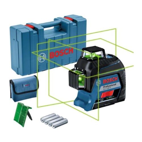 Laser lignes GLL 3-80 G Professional + piles + coffret - BOSCH - 0601063Y00 pas cher